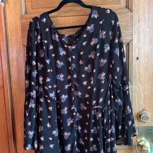 Cute Torrid Dress with shell and flared sleeves